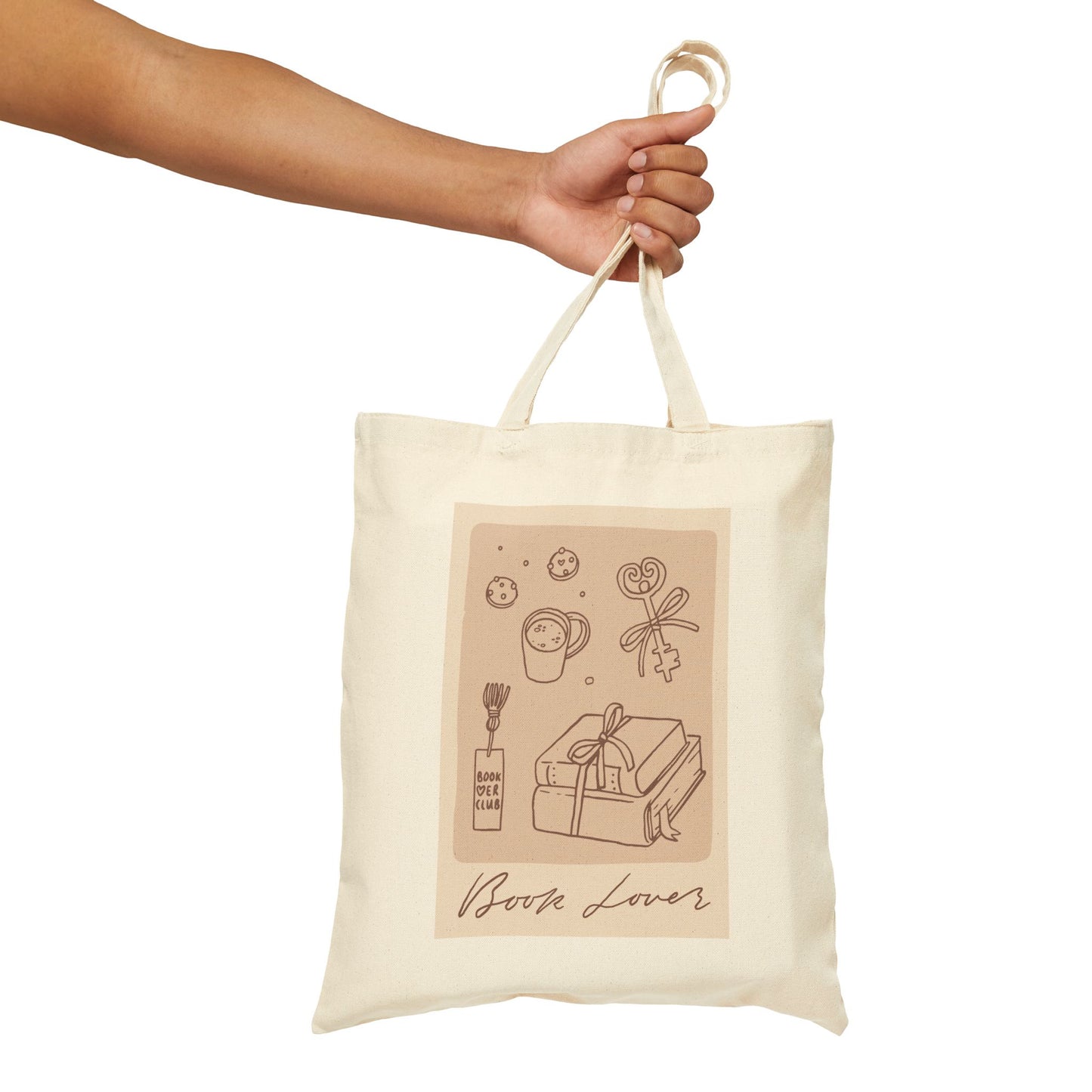 Book Lover Cotton Canvas Tote Bag