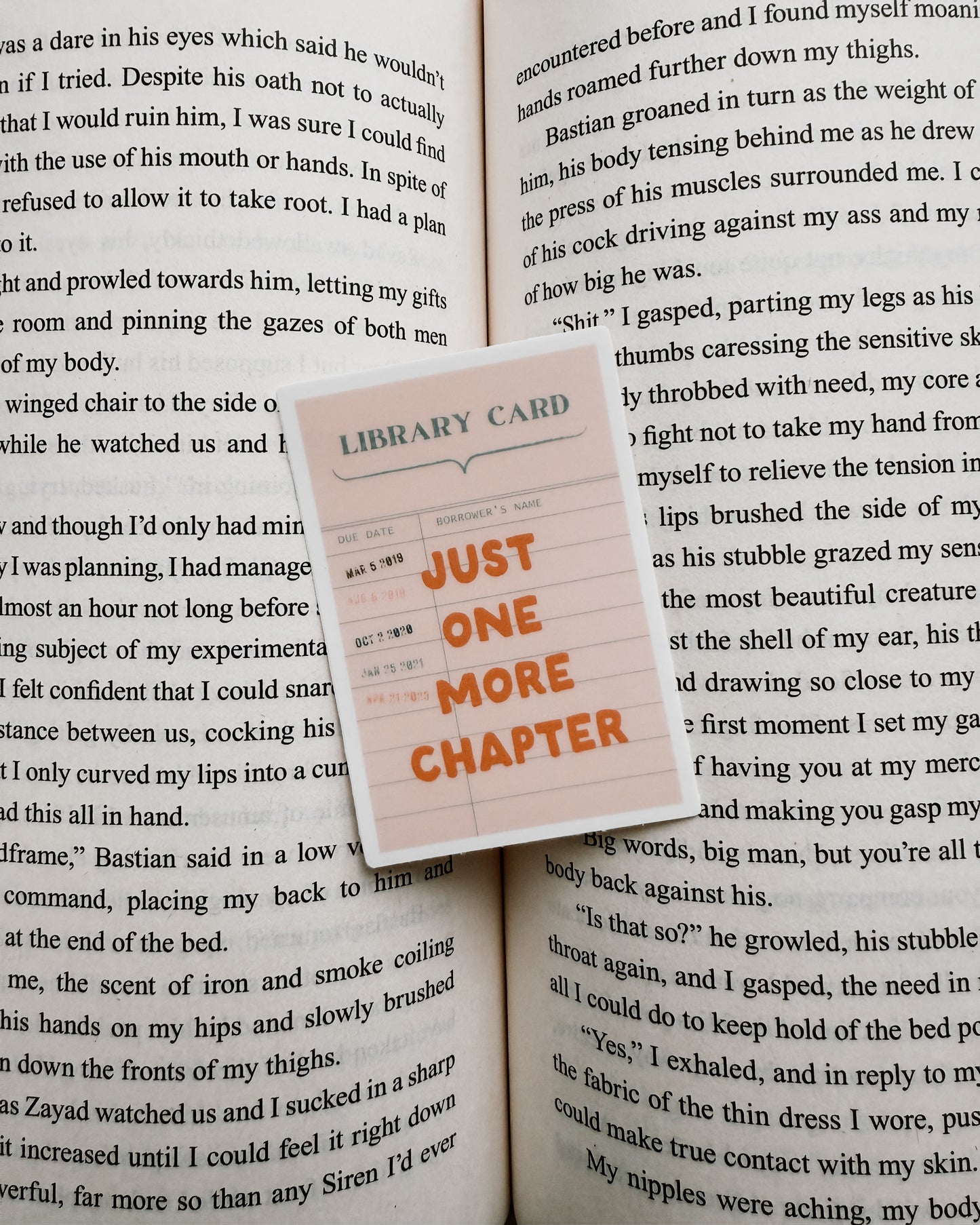 Just One More Chapter Sticker