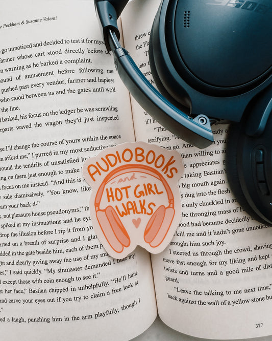 Audiobooks and Hot Girl Walks Sticker
