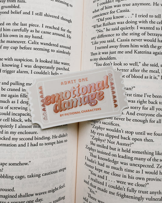 Ticket to Emotional Damage Sticker