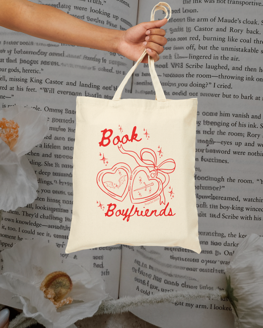 Book Boyfriend Cotton Canvas Tote Bag