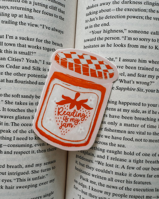 Reading is my Jam Sticker