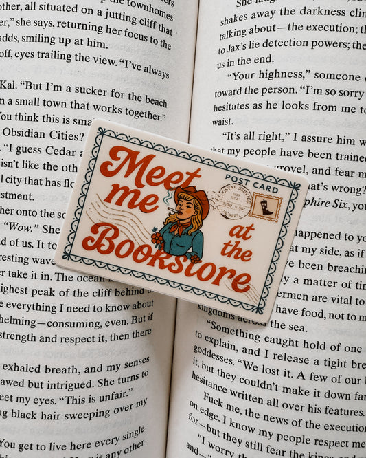 Meet Me At The Bookstore Sticker